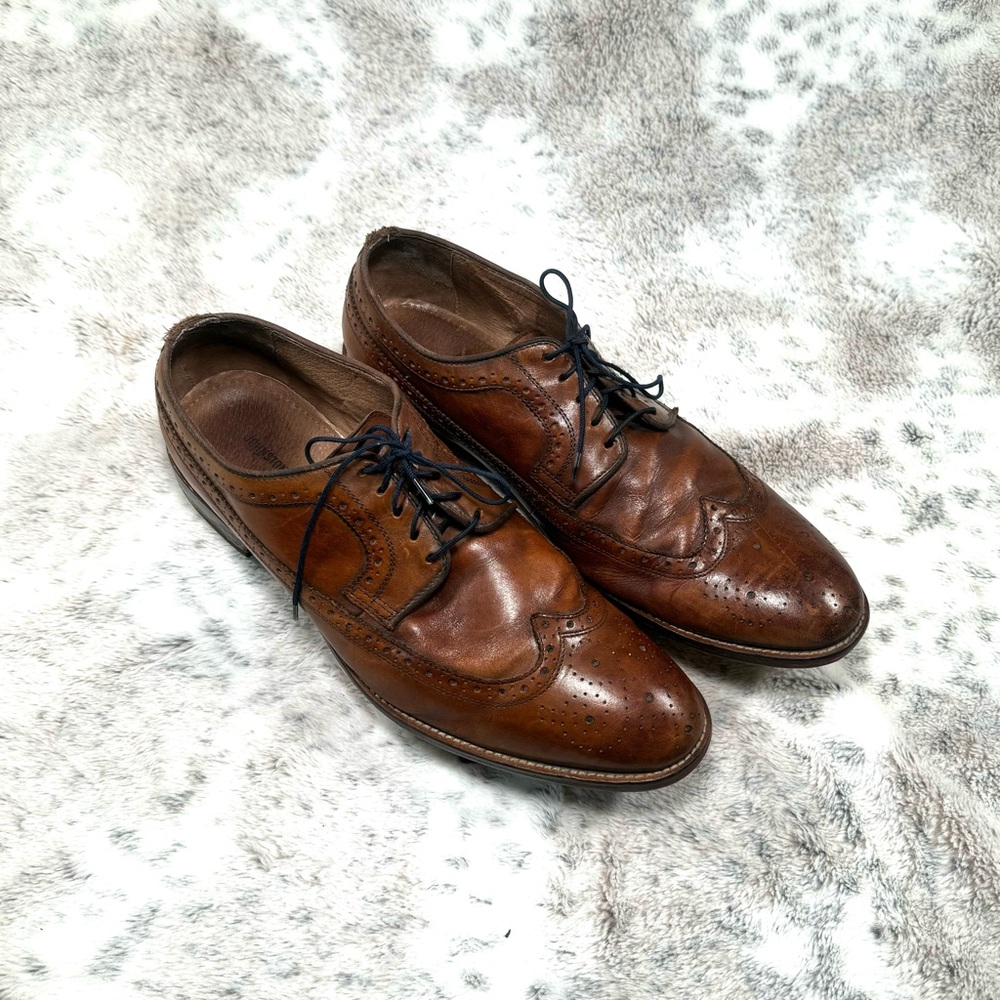 Johnston & Murphy Men Conard Wingtip Derbys Shoes Size 13 Brown Leather‎ 20-2233